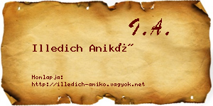 Illedich Anikó névjegykártya